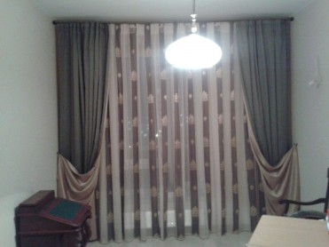 Curtains for cabinet